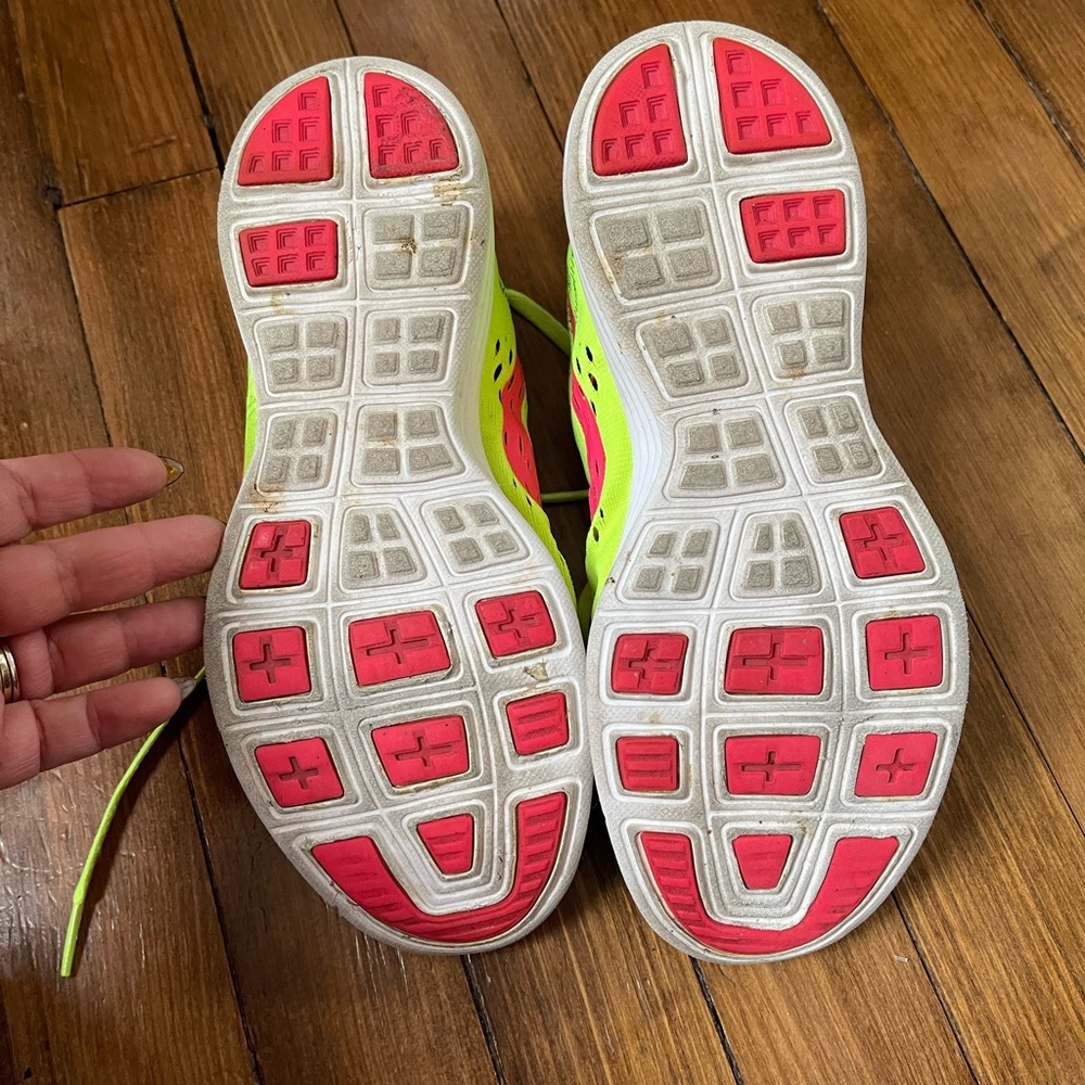 Women’s Neon Green and Pink Athletic Shoes